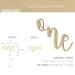 NANASUKO 1st Birthday Cake Topper - Double Sided Gold Glitter - Made in USA - Buy Online on GoSupps.com