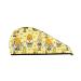 Hair Towel Wrap Hair Drying Towel with Button Towel Turban Head Towel to Dry Hair Quickly (Garden Honeybee Gnomes)