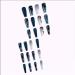 Navy Blue False Nails with Glitter and Rhinestones - 24Pcs Matte & Glossy Coffin Fake Nails for Women - Buy Online on GoSupps.com