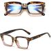 Acetate Frame Square Computer Transparent Anti Blue Light Blocking Glasses For Women leopard XDD996 - Buy Online on GoSupps.com