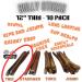 Bully Sticks - Low Odour - **12" Thin - 10 Pack Minimum** - Premium Single Ingredient Dog Chew - 100% Beef - All Natural/Organic - Dental Care - Rawhide Free - Buy Online on GoSupps.com