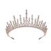Silver Rose Gold Princess Crystal Tiara Crown For Birthday Party Elegant Crown Women's Headbands Bridal Wedding Prom Headbands for Women (Rose Gold)