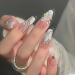 Temperament manicure sweet and cool milky white gradient butterfly nail patch fake nails wearing nail products detachable handmade.(M) - Buy Online on GoSupps.com