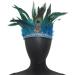 amangul Carnivals Party Headband for MardiGras Festival Holiday Adult Feather Hairband Role Play Stage Headwear(Lake Blue Adult) - Buy Online on GoSupps.com