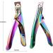 HCHGJKN Nail Clippers Stainless Steel Nail Art Clipper Trimmer False Nail Tips Round Edge Cutters Finger Manicure Tool Colorful - Buy Online on GoSupps.com