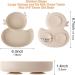 Qshare Baby Silicone Suction Plate with Spoon and Fork - Non Slip Divided Weaning Plates for Toddler (Beige) - Buy Online on GoSupps.com