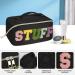 Aucuu Premium Nylon Cosmetic Travel Bag | Large Capacity Zipper Organizer | Waterproof Portable Makeup Case | Gift for Women (Black) #19 - Buy Online on GoSupps.com