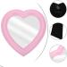 BinaryABC Heart Makeup Mirror - Light Pink | Wall/Desktop Cosmetic Mirror - Buy Online on GoSupps.com