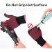 QCBO 2 Pieces Heat Resistant Gloves Silicone Non-Slip Gloves for Hair Styling Curling Iron Fit All Hand Sizes (Rose red Silicone dots) - Buy Online on GoSupps.com