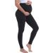 Amorbella Maternity Leggings - Over Bump Cotton Yoga Pajama Pants (Black, Size L) - Buy Online on GoSupps.com