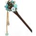 Frcolor Wooden Hair Pin Chinese Hair Sticks with Tassel Retro for Women Hair Styling Blue - Buy Online on GoSupps.com