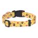 Mihqy dog collar adjustable soft & comfort dog collar Bohemian flowers geometric trunk design for small medium and large dogs (bee l) l (neck circumference 38-63 cm width 2.5 cm) bee