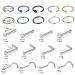 Jconly 46Pcs Ear Nose Lip Piercing Kit - 20G 18G Colorful 316L Steel Needles & Clamps - Buy Online on GoSupps.com