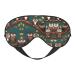 Many Owls on Tree Branches Print Adult Unisex Sleep Eye Mask Light Blocking Adjustable Smooth for Deep Rest