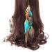 Women's hippie hair comb with feathers and hair comb Indian peacock feather hairpin headdress DIY accessories