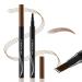Boobeen Waterproof Eyebrow Pen-Micro Tip Eyebrow Pencil Liquid Eyebrow Fork Tip Pen Creates Natural 3D Eyebrow Hair Long Lasting Dark Brown
