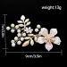 JUSTUSNX Gold Bride Flower Hair Accessories Pearl Crystal Headpiece Wedding Hair Pins Bridal Hair Piece for Women and Girls - Buy Online on GoSupps.com