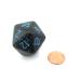 Jumbo d20 Counter - Speckled 34mm Dice: Blue Stars