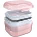Argomax Pink Dentistry Prosthesis Box - Durable Denture Case with Sieve for Cleaning & Storage | Transparent Design - Buy Online on GoSupps.com