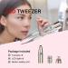 6-Piece LED Light Stainless Steel Tweezers Set for Precision Makeup & Hair Removal - White, Black, Rose Red - Buy Online on GoSupps.com