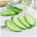 ORFOFE 6pcs Simulation Cucumber Slice Simulation Green Vegetable Green 6.50X3.00X0.50CM - Buy Online on GoSupps.com