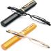 KoKoBin 2-Piece Mini Narrow Reading Glasses - Spring Hinge Metal Visual Aid +2.0 with Case - Unisex Reading Glasses for International Shipping - Buy Online on GoSupps.com