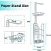 Freestanding Toilet Paper Holder Stand with Reserve & Dispenser - Chrome Finish | Bathroom Storage Rack for 4 Mega Rolls with Cell Phone Shelf - Buy Online on GoSupps.com