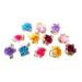 PET SHOW Flowers Pet Dog Hair Bows W/Rubber Bands Cat Puppy Grooming Accessories Assorted Color Pack of 20 20pcs