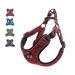 Suredoo dog harness for large medium small dog puppies pets anti -train dishes no pull safety harness reflective breathable breeding crockery Dog harness soft adjustable (l red) l red red