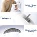 TAILI Suction Shower Grab Bar - Strong Hold for Elderly & Handicap - No Drilling - 240LBS Capacity - T-Shape Design - Buy Online on GoSupps.com