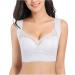 Plus Size Minimizer Women Seamless everyday BH Sexy Points BH with complete cover Wireless daily sports leisure bralette BHS (Color: White Size: 52/120D)