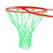 Demlor Basketball Rim Net Outdoor Sports Glow in The Dark Nylon Basketball Hoop Net All Weather Thick Standard Basketball Net Green