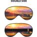 Soft Sunflower Sunset Printed Eye Mask | Adjustable Breathable Light Blocking Sleep Mask - Double-Sided Black - Buy Online on GoSupps.com
