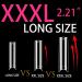 3XL Super Long Square Acrylic Nail Tips - 240 Pcs Straight Half Cover Fake Nails with Case - Buy Online on GoSupps.com