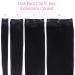 Mihugass Remy Clip in Hair Extensions 14 Brazilian Silky Straight 8pcs/120g Set - Natural Black for Black Women - Buy Online on GoSupps.com