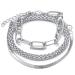 Caiguoer Alloy Bangle Silver/Gold Bracelet Jewelry for Girls and women (B)