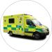 AMBULANCE EMERGENCY MEDICAL VEHICLE 7.5" PREMIUM Edible ICING Cake Topper D2