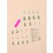 24pcs Green Floral Press on Nails Bow Fake Nail Long Coffin Green Nails Press on Nails Coffin Shape Nails - Buy Online on GoSupps.com