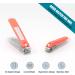 Stainless Steel No Splash Nail Clippers Set with Catcher - Nail Care Kit for Men, Women, Seniors - Includes Nail File - 2PCS Orange - Buy Online on GoSupps.com