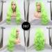 13x2.5 Fluorescent Green Lace Front Wig for Women - Naturally Wavy Heat-Resistant Synthetic Hair (Neon Green 66cm) - Buy Online on GoSupps.com