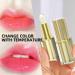 Temperature Changing Lipstick Lasts 24 Hours Gold Transparent Lip Balm Color Changing Lip Balm Waterproof and Long Lasting Lipstick Transfer Free Color Changing 1 Pack - Buy Online on GoSupps.com