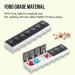 Large Weekly Pill Organizer - 7-Day Twice a Day Pill Box | Easy Open Button | Holds Vitamins Supplements & Medications (Black & White - Buy Online on GoSupps.com