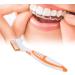 Denture Toothbrush for Safe Cleaning | Orange Tool for Partial & Complete Dentures - International Shipping - Buy Online on GoSupps.com