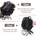 RPAEOY Curly Wavy Hair Tie with Clip | Synthetic Messy Bun Scrunchy for Women - Brownish Black - Buy Online on GoSupps.com