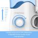 Turewell Electrical Mouth Shower - Professional Oral Irrigator with 10 Adjustable Water Pressures 600ml Capacity & 8 Nozzle Tips - White - Buy Online on GoSupps.com