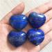 Double happy healing crystal 4PC.Hand carved gemstone natural blue lazuli chakra heart shaped rock love home stone for decoration decoration gifts (size: 30mm)