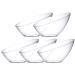 Posh Setting Crystal Clear, Disposable Premium Hard Plastic Medium Angled Bowl, Party, Salad, Snack and Fruit Bowl 5 Pack Medium 20 OZ Clear