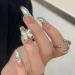 Long Press on Nails French Tip Fake Nails with 3D Butterfly Rhinestones Designs Glossy Full Cover Acrylic Nails for Women Style 1 Long Press On Nails - Buy Online on GoSupps.com