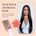 INH Blowout Brush Hair Dryer - 2 in 1 Ceramic Titanium Straightener & Curler | Heated Round Brush Styler & Volumizer | Fast Drying & Salon Results - Pink - Buy Online on GoSupps.com