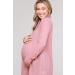 Bump Maternity Knit Sweater - High Neck Shawl Collar XL Mauve (Made in USA) - Buy Online on GoSupps.com